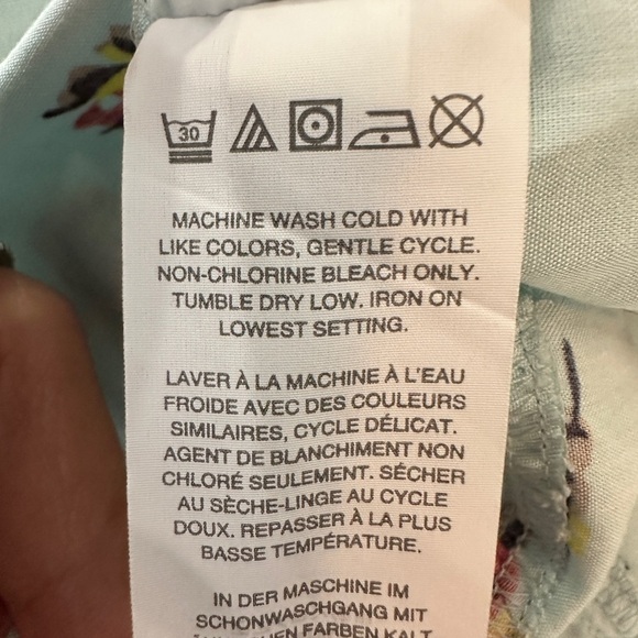 J.Crew Mercantile Faux Wrap Mini Dress – Blue Floral Print – Size 00 - Picture 15 of 16